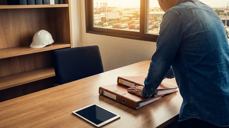 Payroll binders and a hard hat on a desk, Utah Unemployment Insurance for Employers