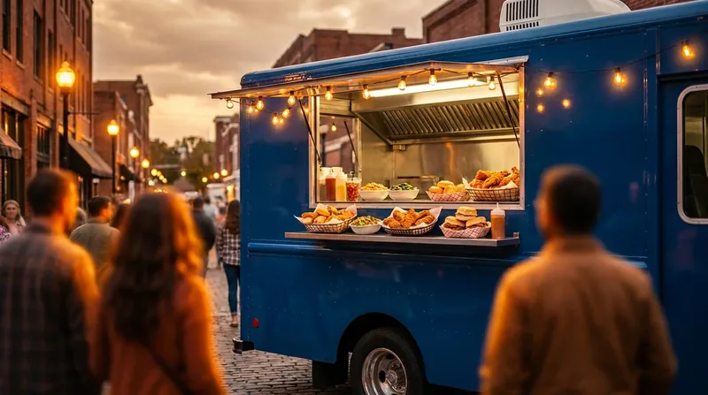 Customers lining up at a food truck window, How to Start a Food Truck Business in Provo