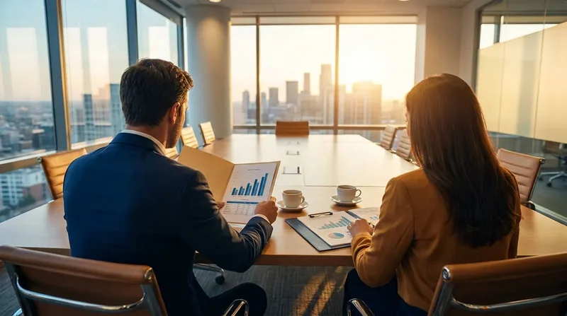 Advisors reviewing growth charts at a conference table, Utah Small Business Loans and Grants